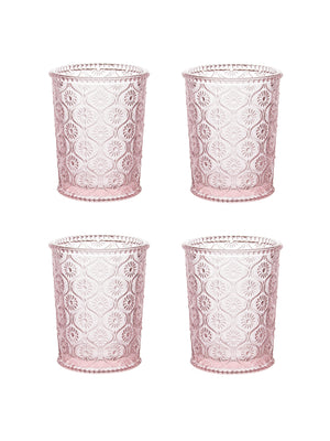  Cameo Pink Old Fashioned Glasses Set of Four Weston Table 