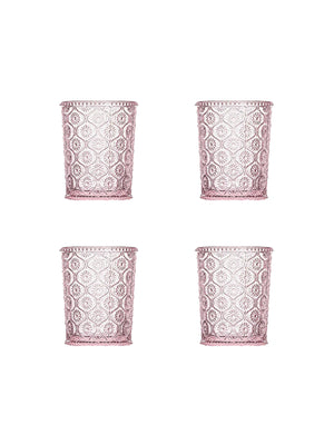 Cameo Pink Old Fashioned Glasses Set of Four Weston Table 