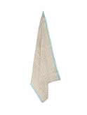 Caravan Gingham Natural and Aqua Towel Set Weston Table