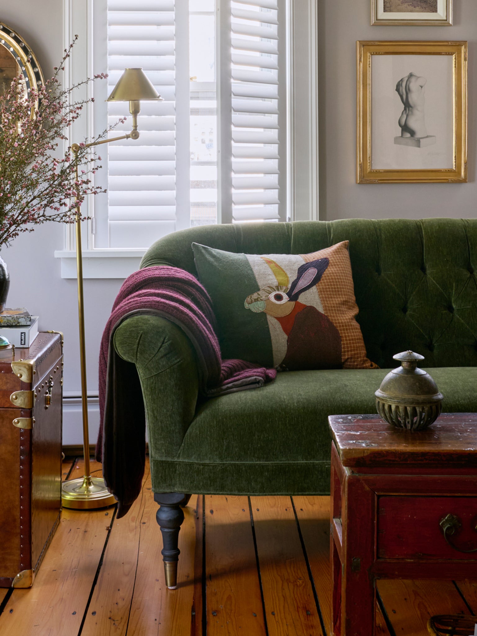 Carola van Dyke Forest Hare Pillow Weston Table