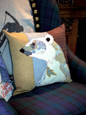 Carola van Dyke Ice Blue Polar Bear Pillow Weston Table
