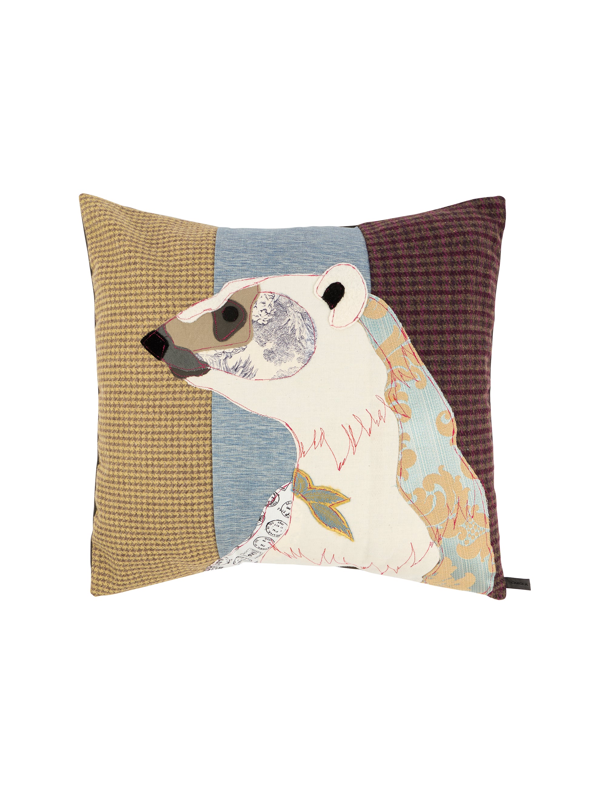 Carola van Dyke Ice Blue Polar Bear Pillow Weston Table
