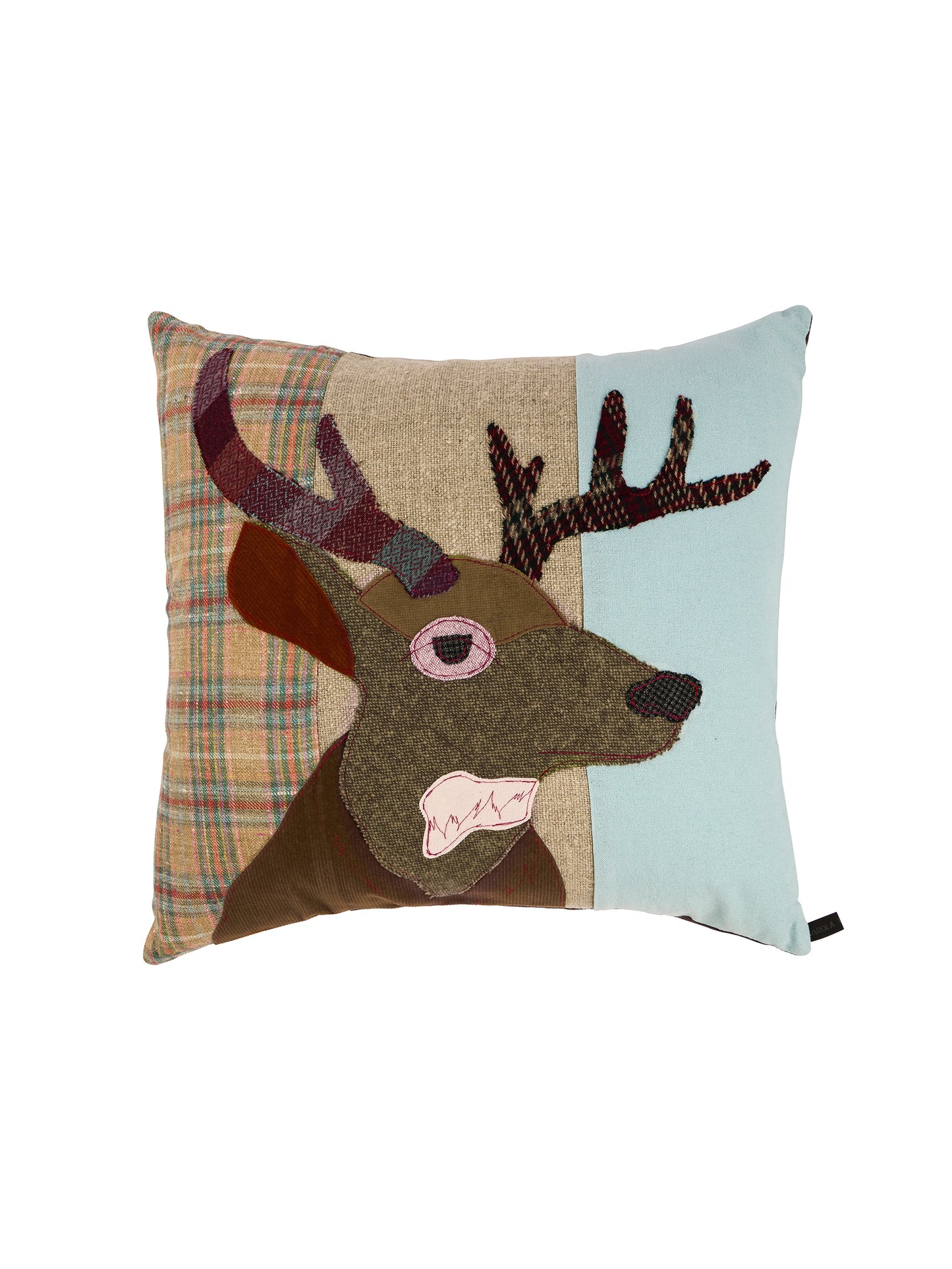 Carola van Dyke Plaid Stag Pillow Weston Table