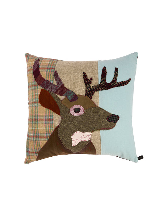 Carola van Dyke Plaid Stag Pillow Weston Table
