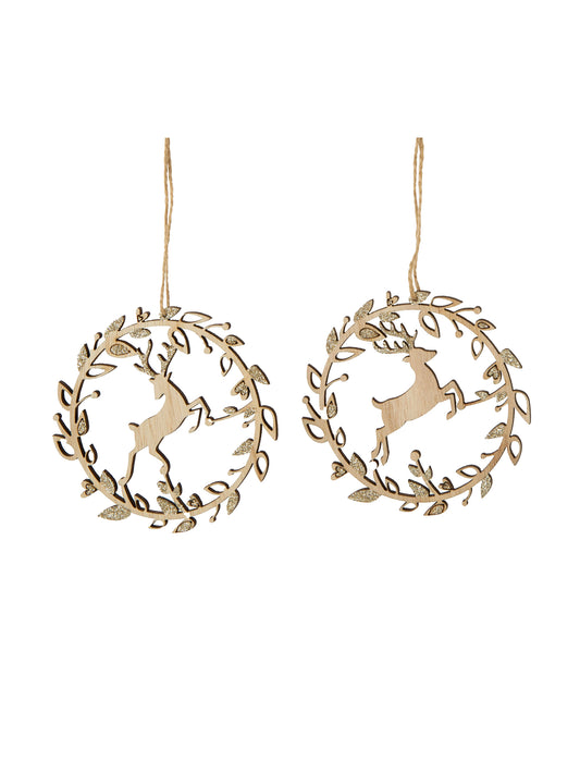 Champagne Stag Laser Cut Ornament Set Weston Table