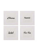 Cheers Around the World Linen Cocktail Napkins Weston Table 