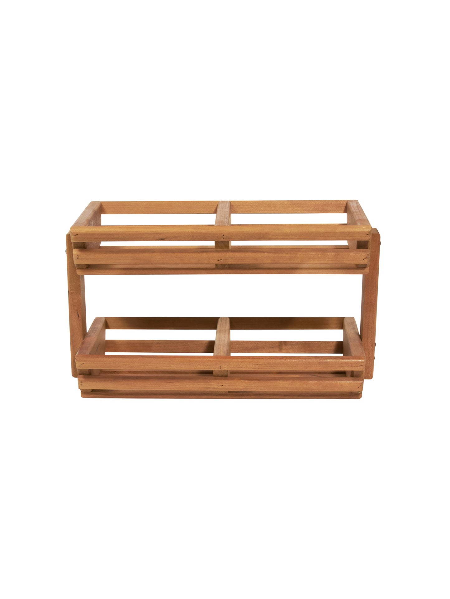 Cherry Wood Tiered Storage Basket Weston Table