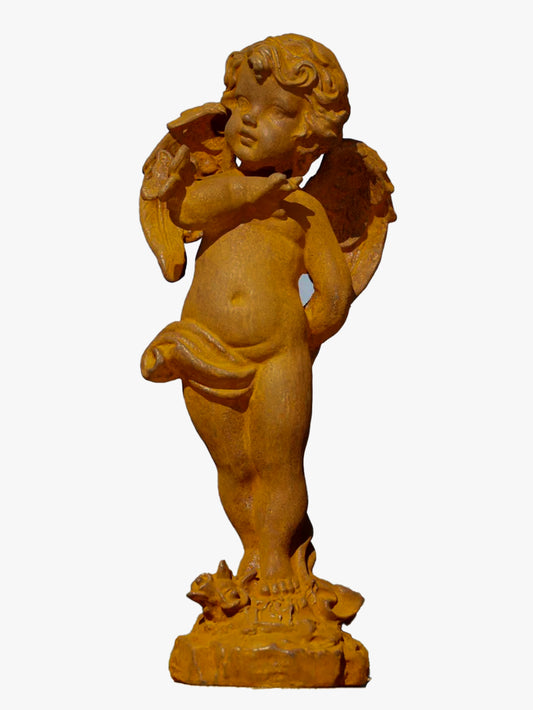 Cherub Cast Iron Garden Statue Butterfly Weston Table