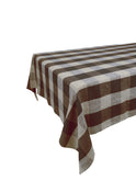 Chocolate Check Linen Collection Tablecloth Weston Table