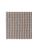 Chocolate Gingham Linen Collection Napkins Weston Table