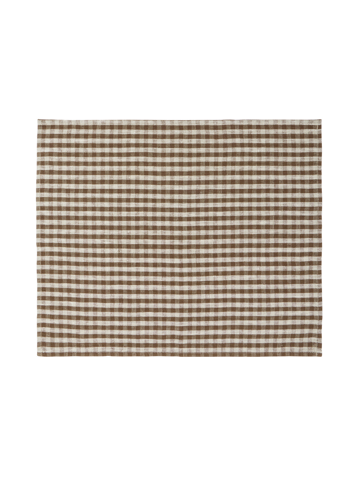 Chocolate Gingham Linen Collection Placemats Weston Table