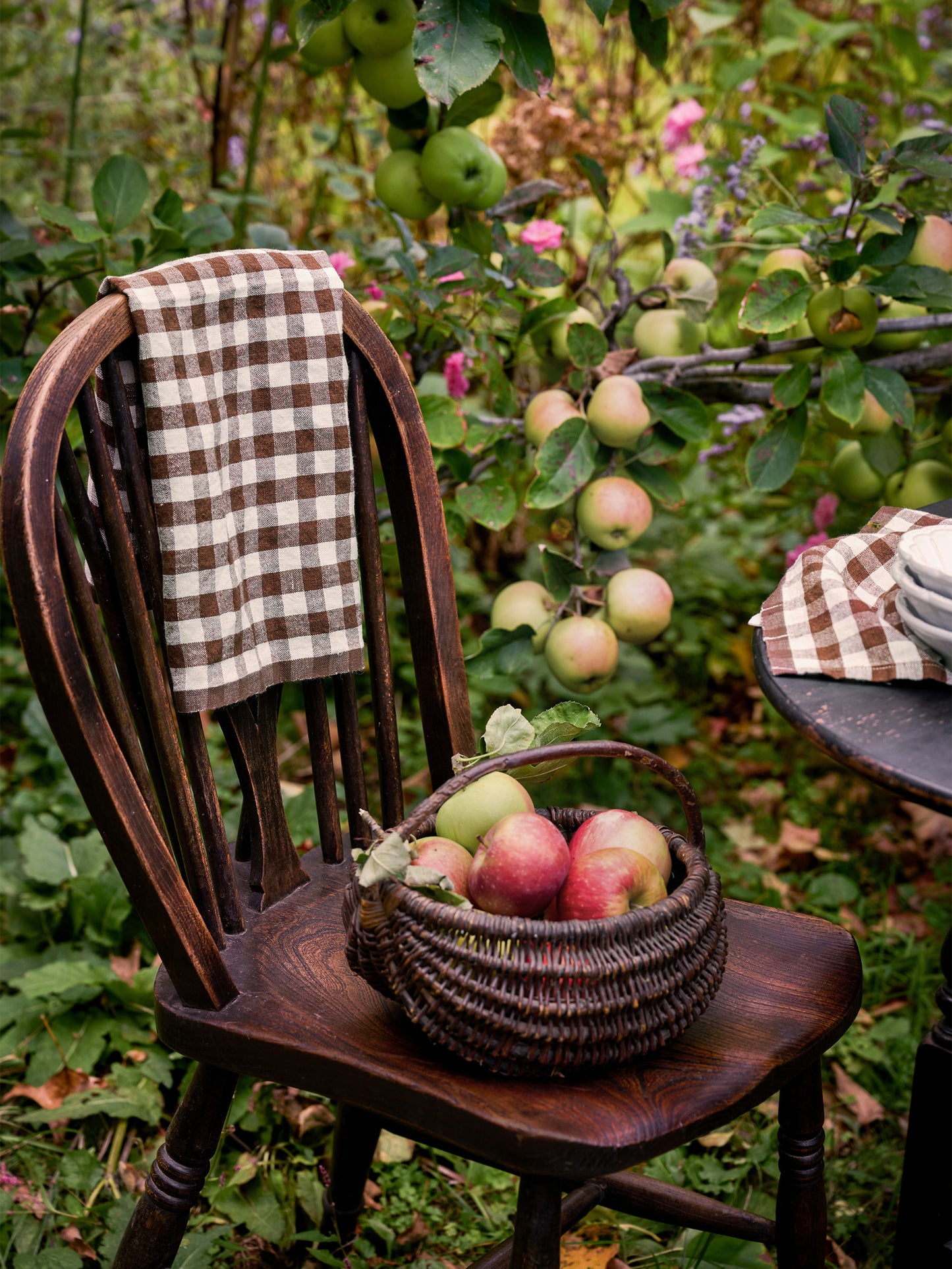 Chocolate Gingham Picnic Napkin Set Weston Table