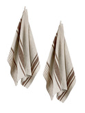 Chocolate Linen Kitchen Towels Set of Two Weston Table