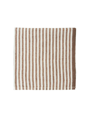  Chocolate Stripe Napkin Set Weston Table 