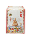 Christmas Cake and Profiterole Linen Table Runner Weston Table