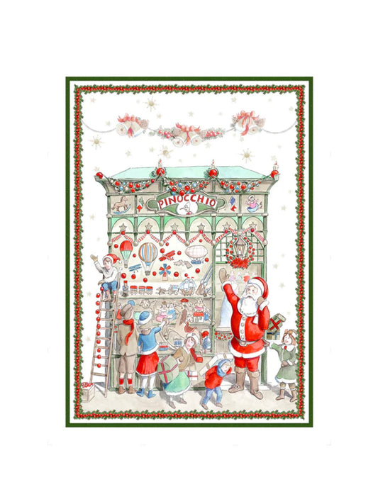 Christmas Pinocchio Linen Kitchen Towel Weston Table