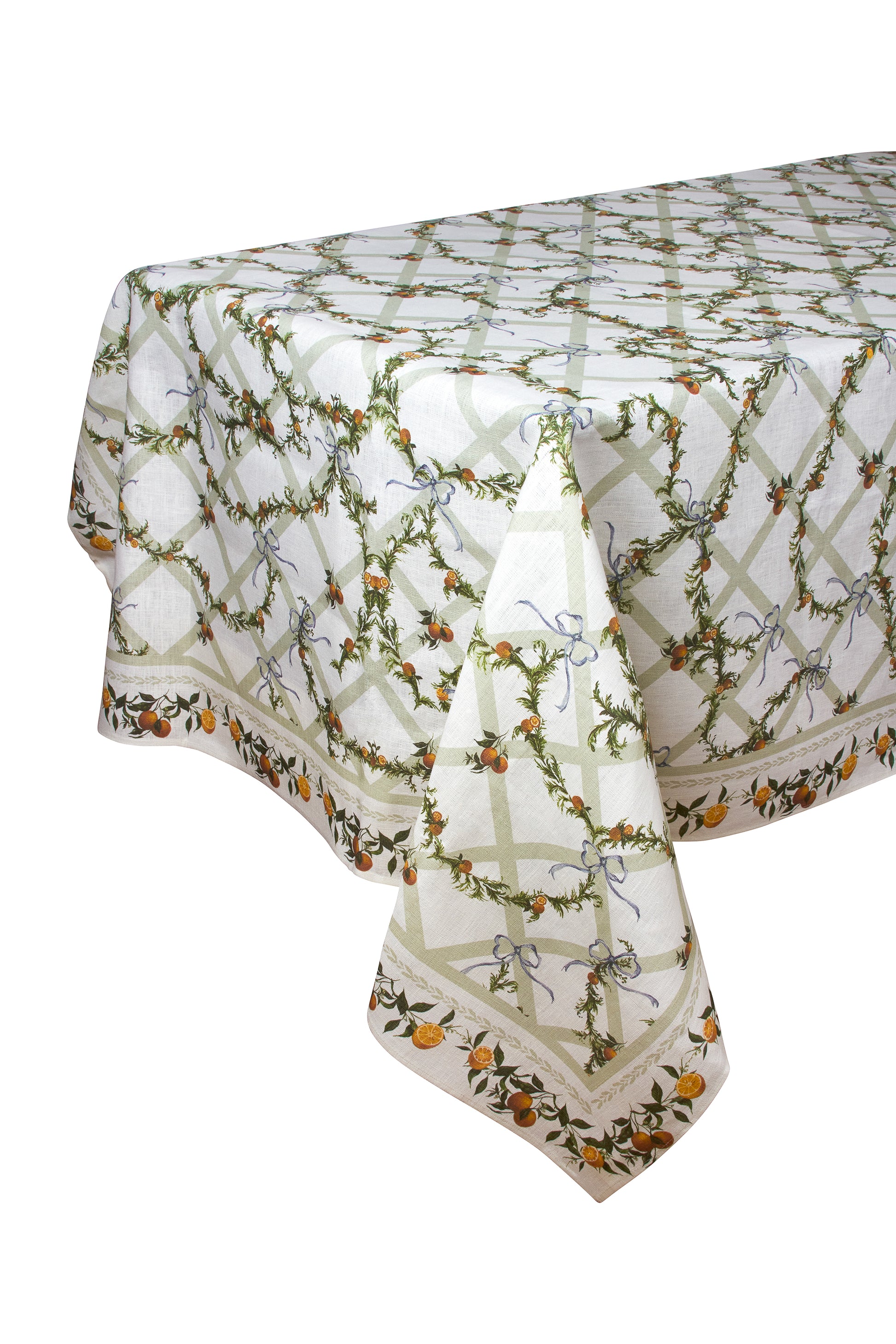 Clementine Trellis Table Linen Collection Table Tablecloth 140" Weston Table