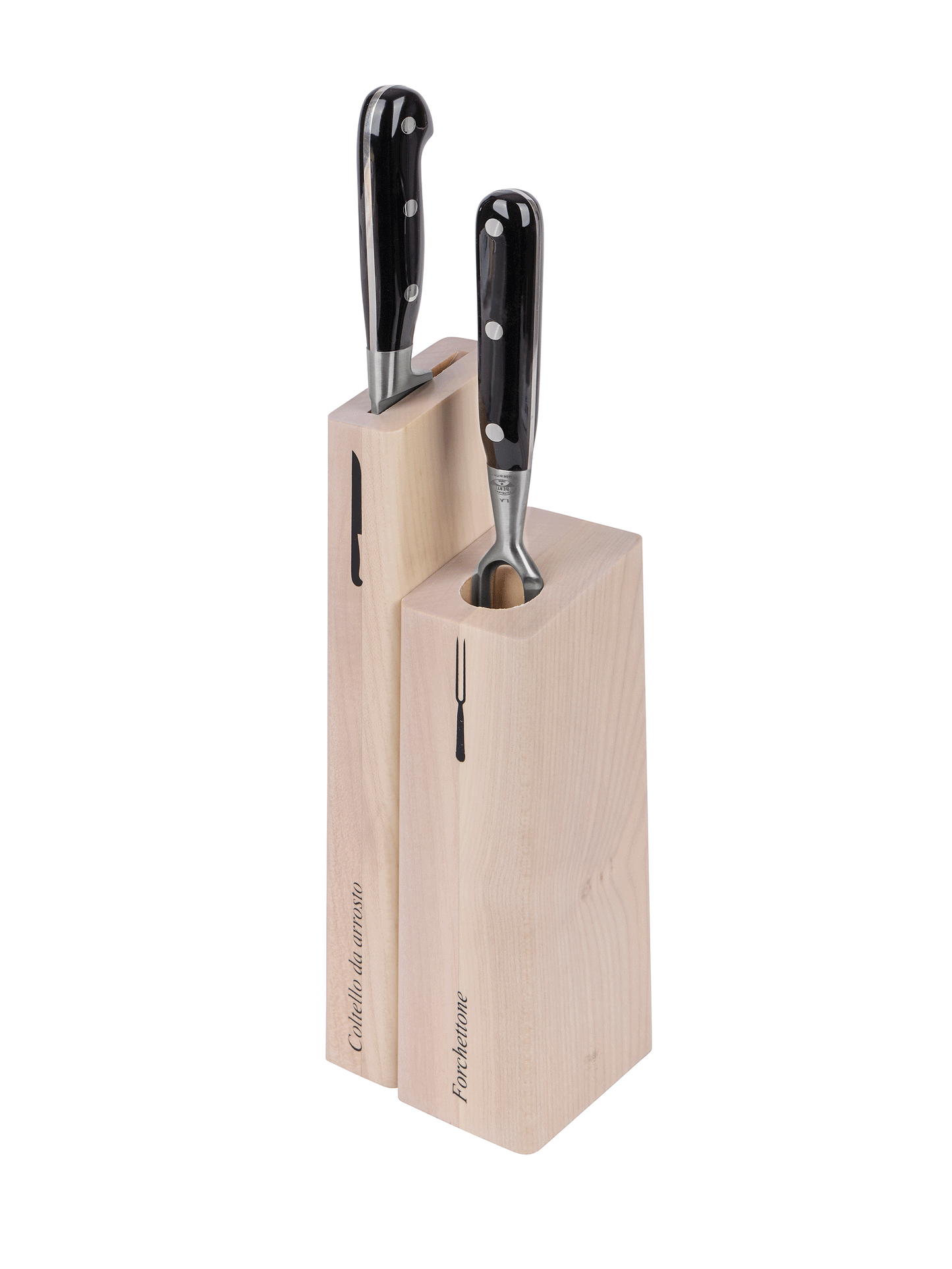 Coltellerie Berti Lucite Carving Set with Magnetized Block Weston Table