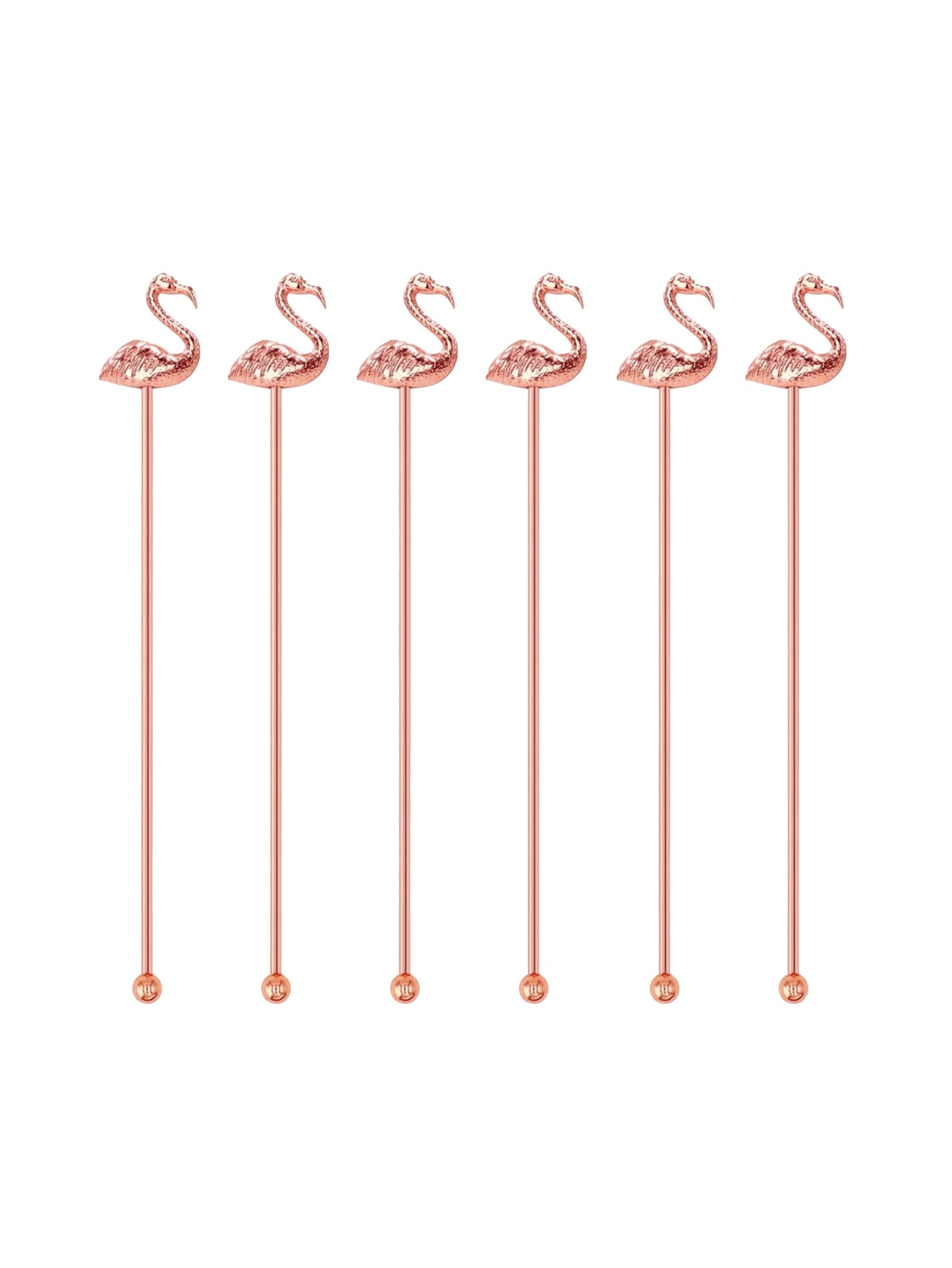 Copper Flamingo Swizzle Sticks Weston Table
