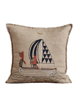  Coral & Tusk Sailing Foxes Pillow Weston Table 