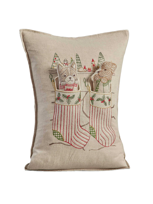 Coral & Tusk Stockings Pocket Pillow Weston Table