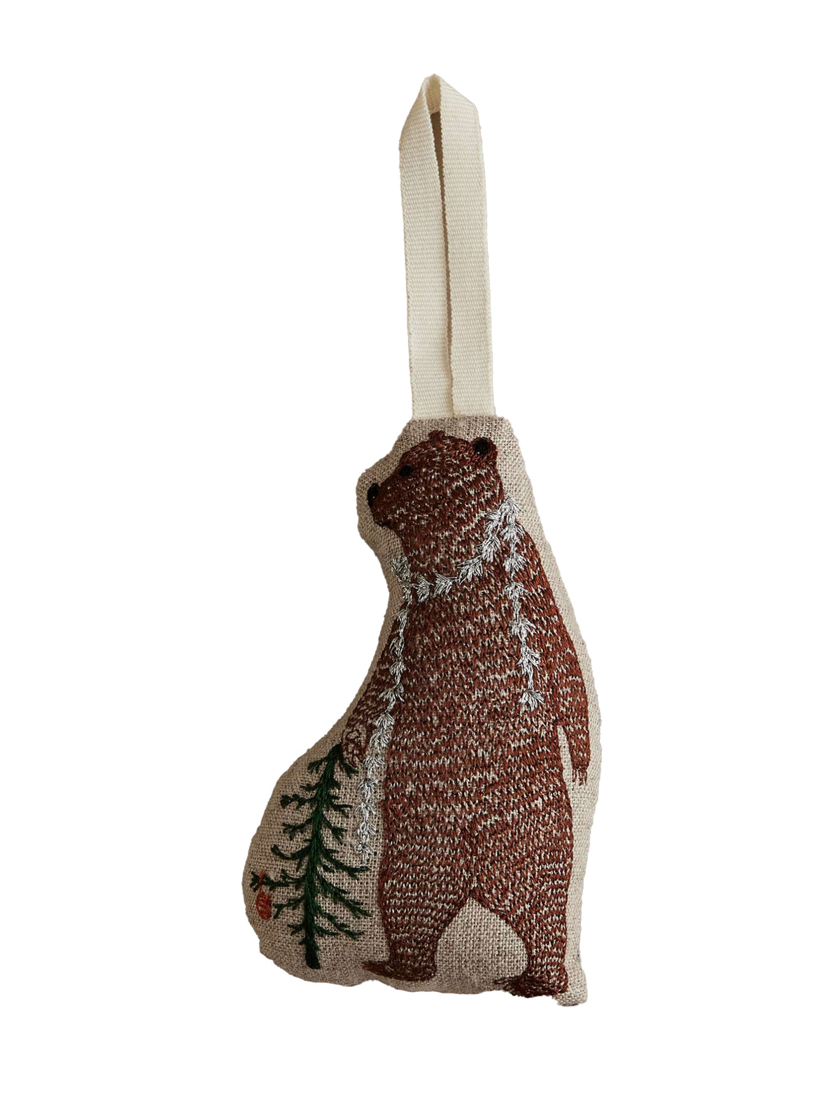 Coral & Tusk Bear with Tinsel Ornament Weston Table