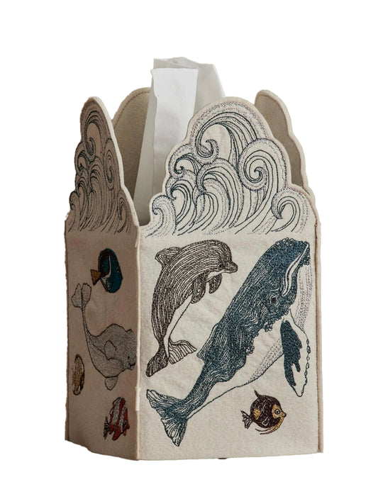 Coral & Tusk Swim Team Tissue Box Cover Weston Table
