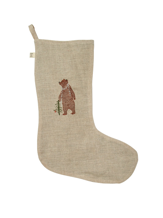 Coral & Tusk Bear with Christmas Tree Stocking Weston Table