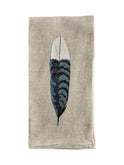 Coral & Tusk Feather Dinner Napkins Blue Jay Feather Weston Table