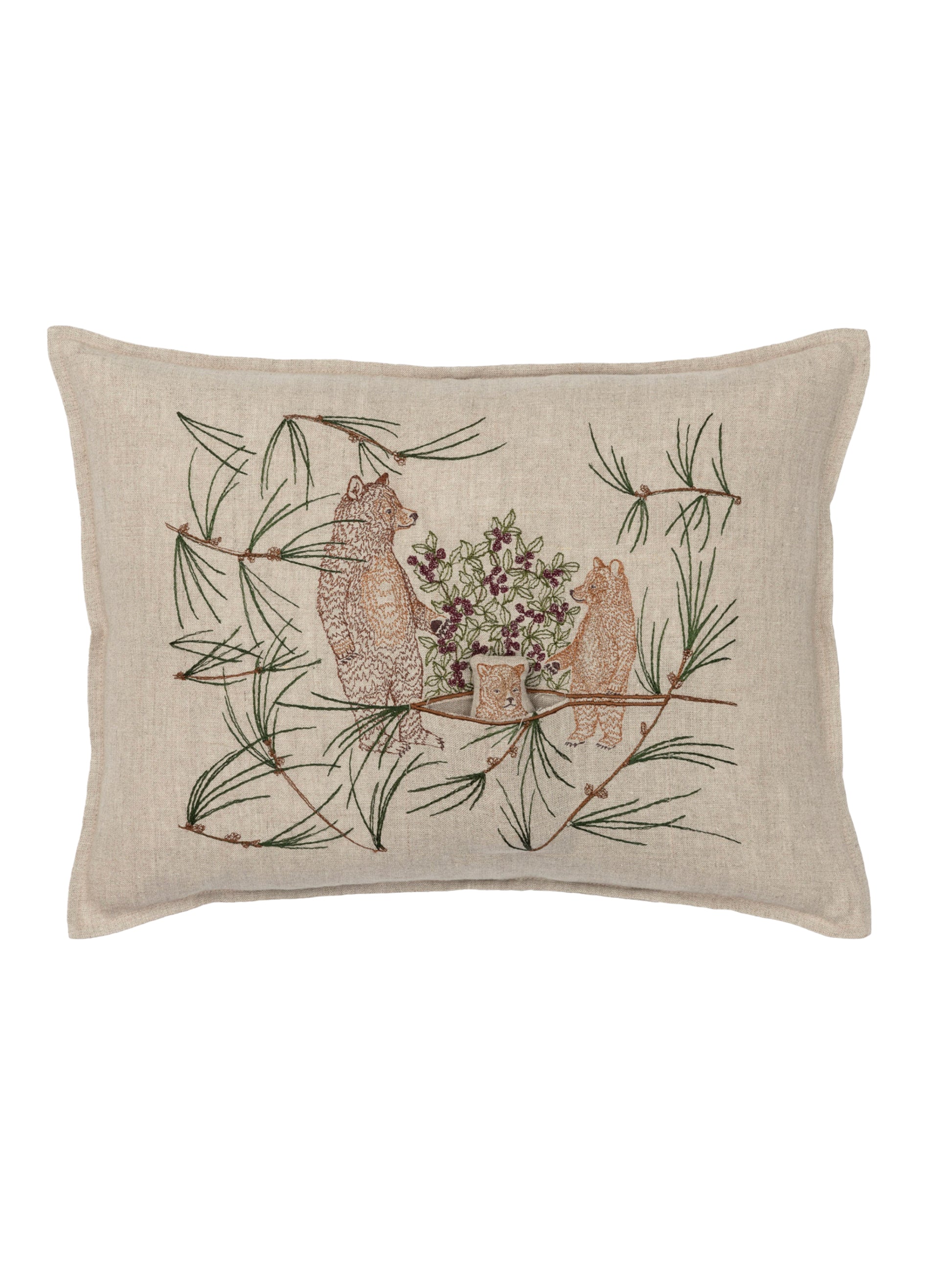 Coral & Tusk Briar Bears Pocket Pillow Weston Table