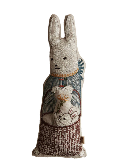 Coral & Tusk Bunny in Basket Doll Weston Table