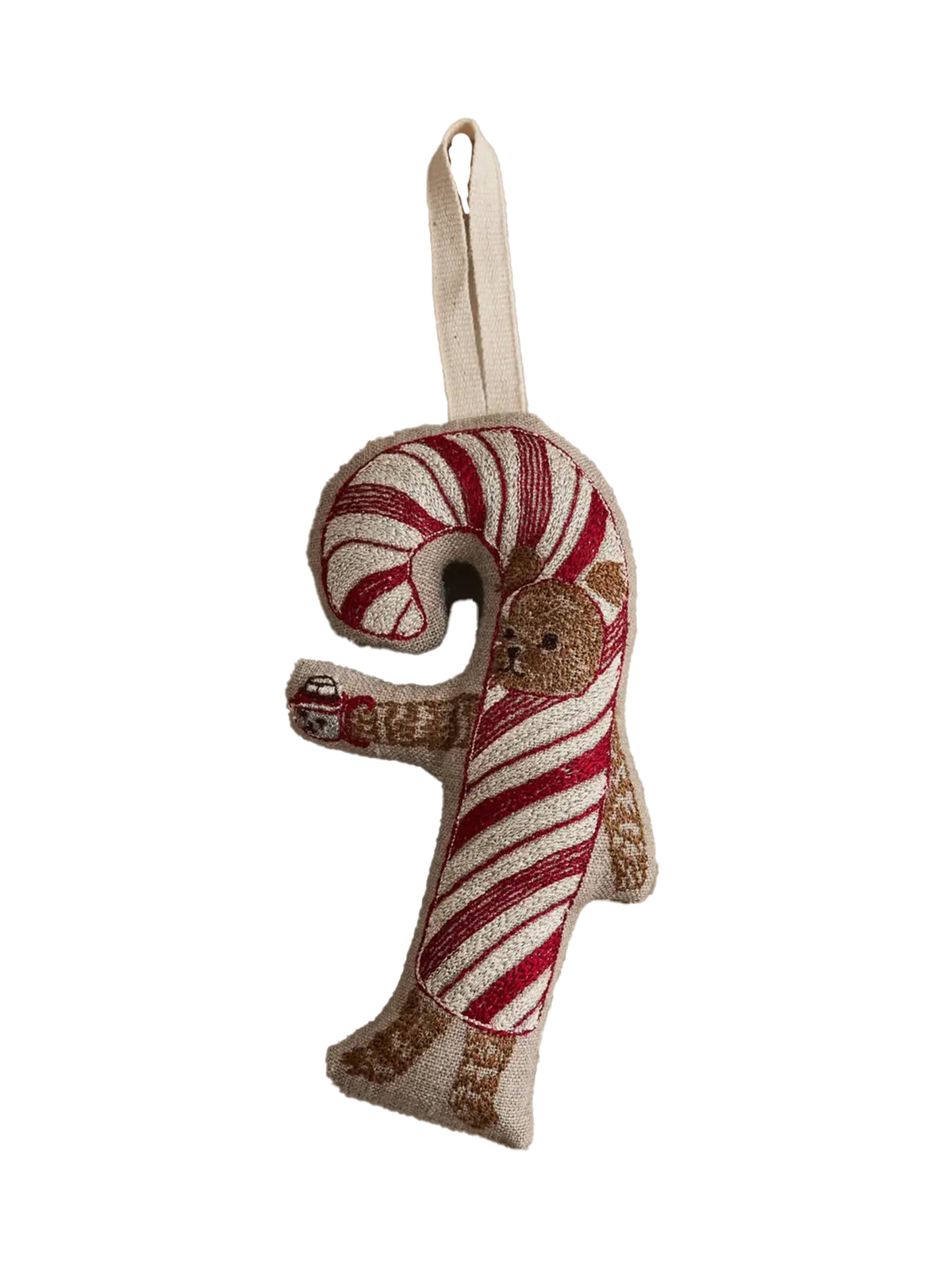 Coral & Tusk Candy Cane Dog Ornament Weston Table