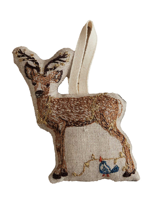 Coral & Tusk Deer with Lights Ornament Weston Table