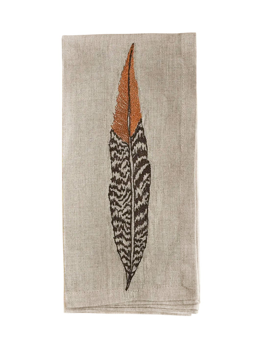 Coral & Tusk Feather Dinner Napkins Weston Table