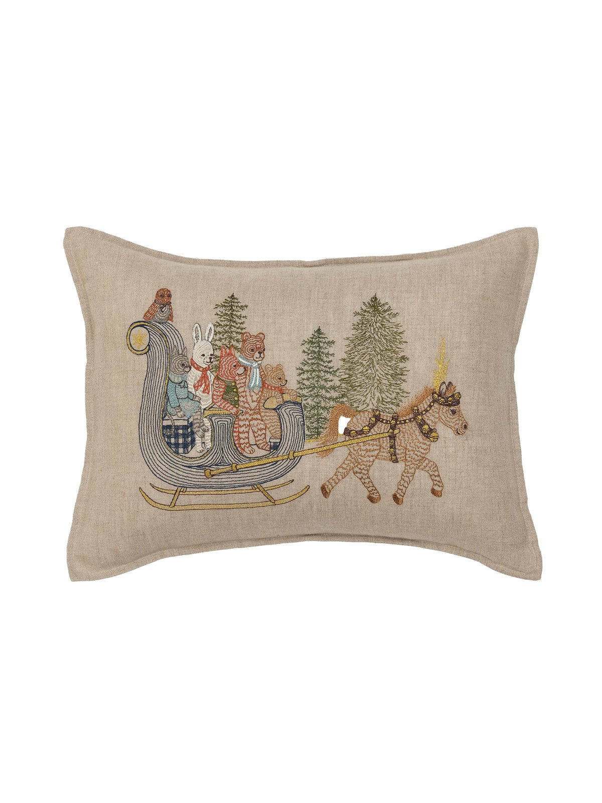 Coral & Tusk Jingle Bells Pillow Weston Table