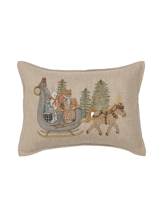 Coral & Tusk Jingle Bells Pillow Weston Table