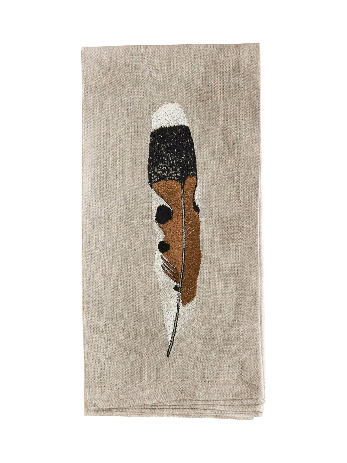 Coral & Tusk Feather Dinner Napkins Kestrel Feather Weston Table