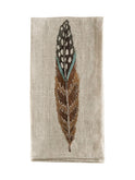 Coral & Tusk Feather Dinner Napkins Pheasant Feather Weston Table