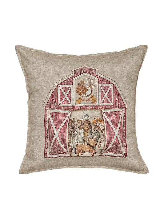 Coral & Tusk Red Barn Pocket Pillow Weston Table