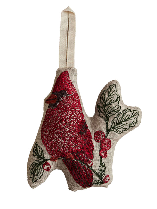 Coral & Tusk Red Cardinal Ornament Weston Table