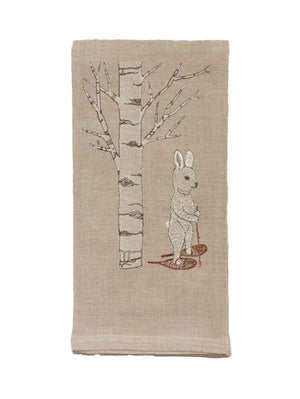  Coral & Tusk Snowshoe Hare Tea Towel Weston Table 