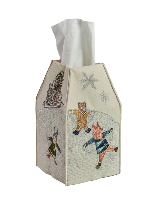 Coral & Tusk Snow Day Tissue Box Cover Weston Table