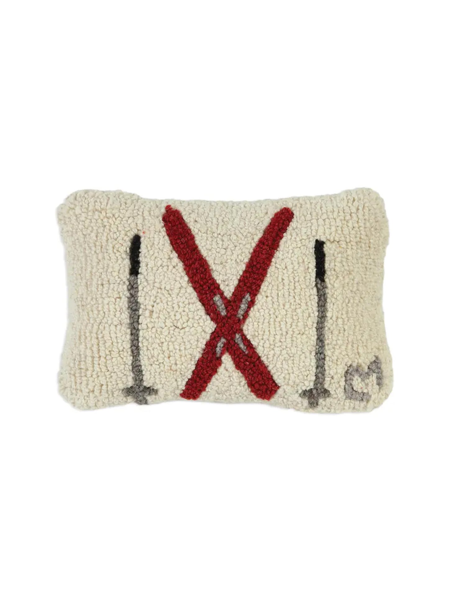 Crossed Skis Hooked Wool Pillow Weston Table