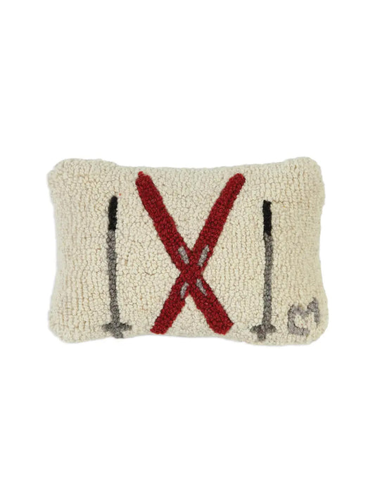 Crossed Skis Hooked Wool Pillow Weston Table