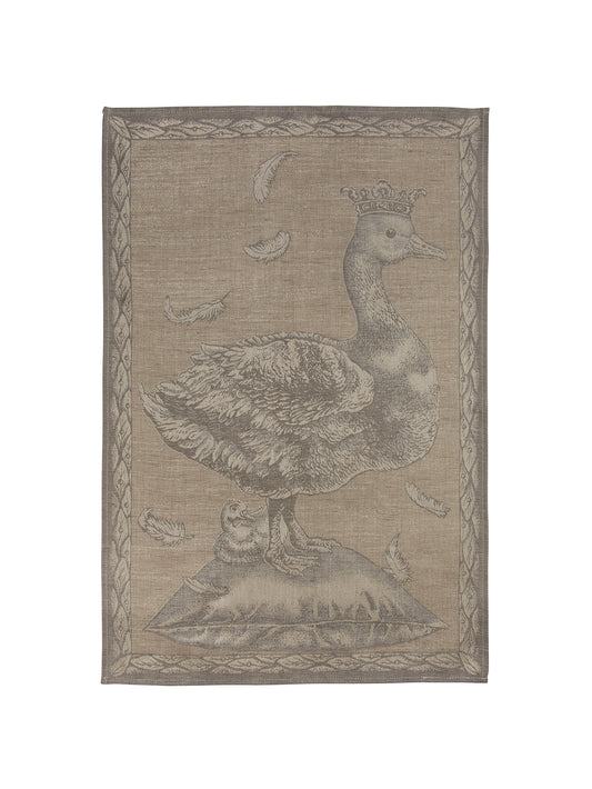 Crowned Goose Platinum Linen Kitchen Towel Weston Table
