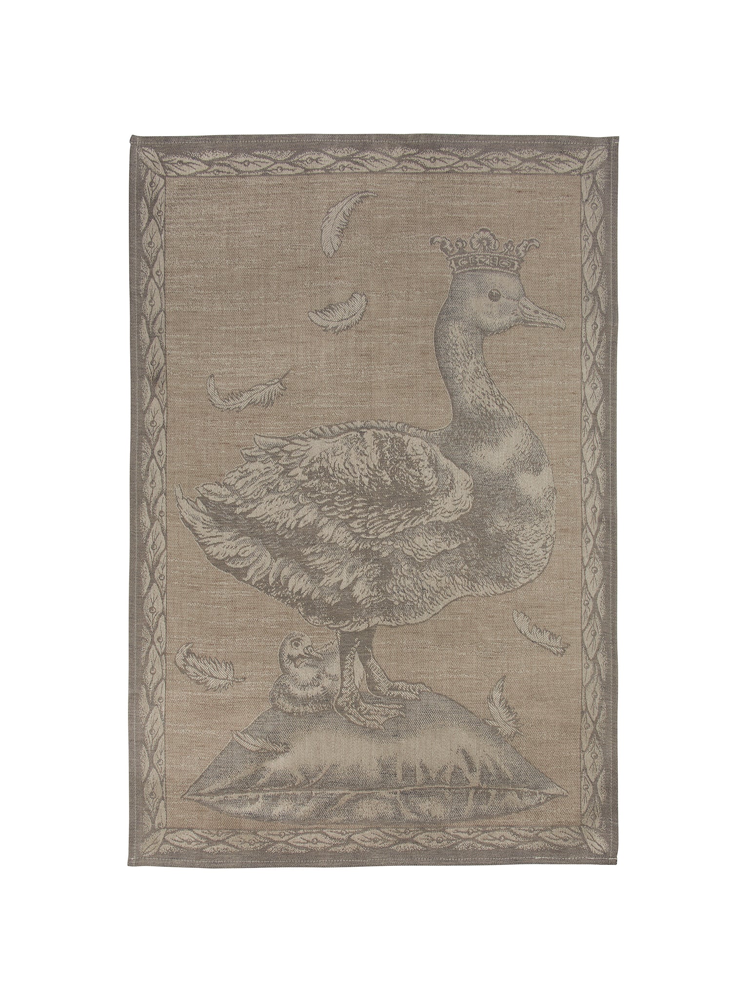 Crowned Goose Platinum Linen Kitchen Towel Weston Table