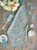 Crowned Goose Robin's Egg Blue Linen Kitchen Towel Weston Table