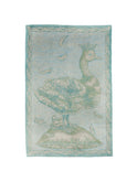 Crowned Goose Robin's Egg Blue Linen Kitchen Towel Weston Table