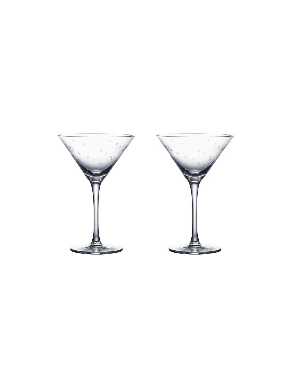 Crystal Martini Glass with Stars Set of Two Weston Table