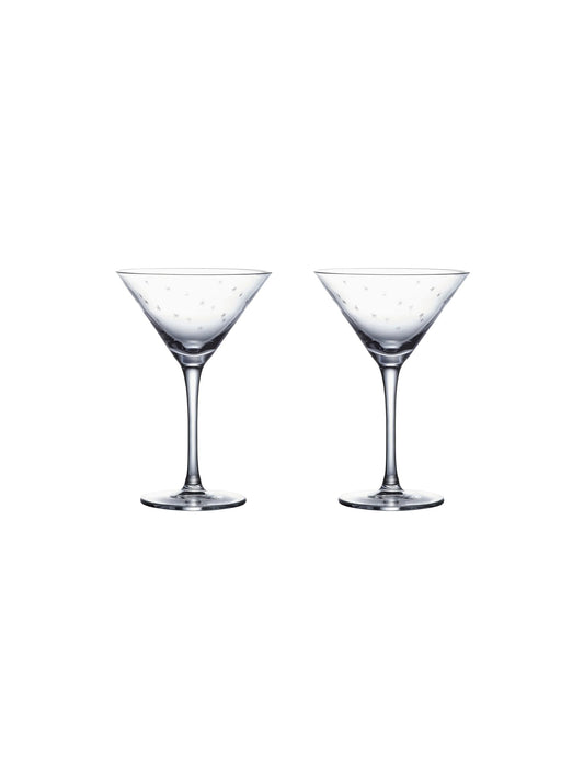 Crystal Martini Glasses with Stars Weston Table